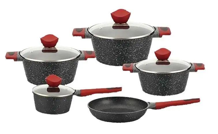 Набор посуды с крышкой Benson BN-338 9 предметов (opt-104126) - фото 3