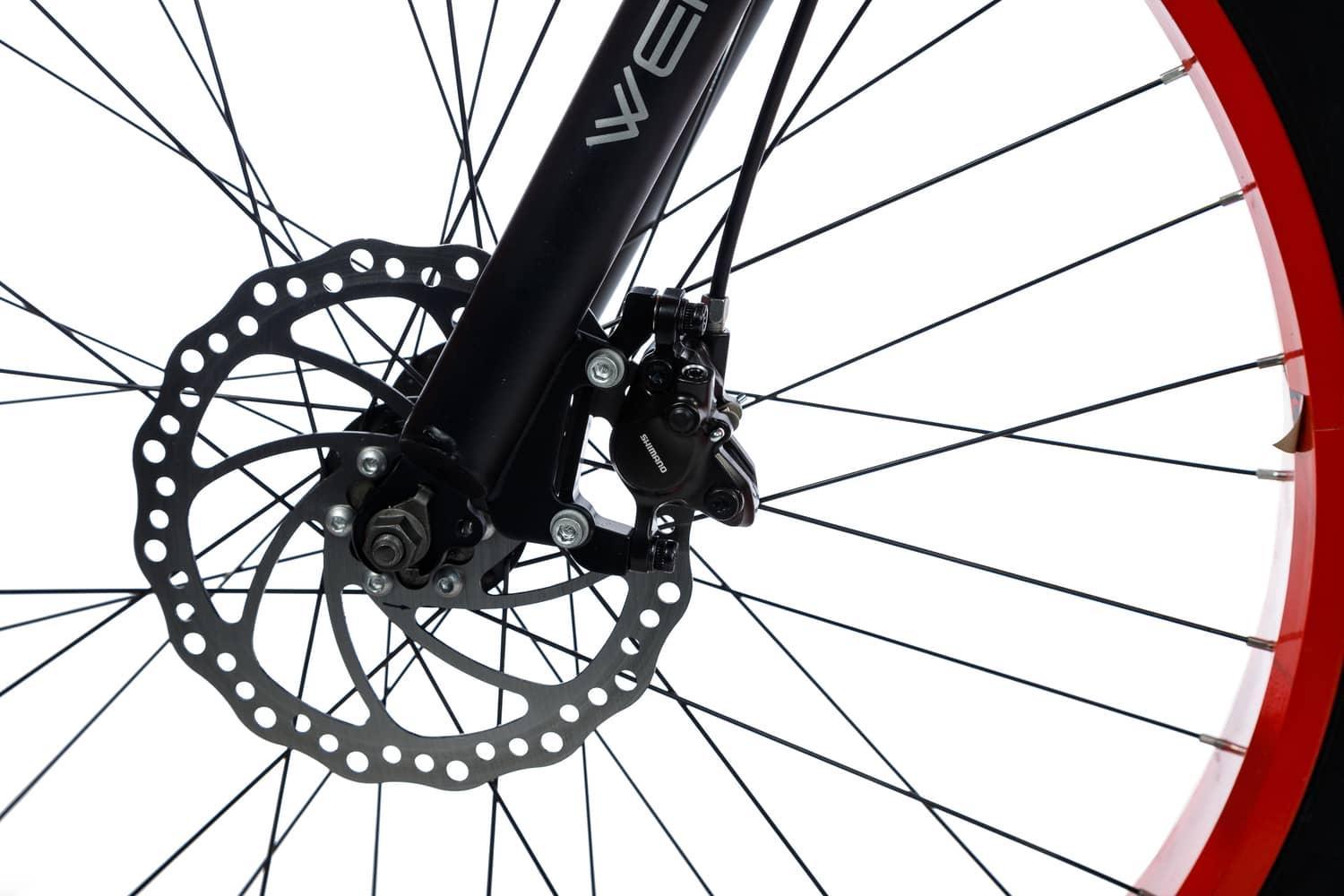 Електровелосипед фэтбайк Wendat c гідравлічними гальмами 26"/19" 48V 24Ah 1000W Чорно-червоний (EVFWCK) - фото 4 Електровелосипед фэтбайк Wendat c гідравлічними гальмами 26"/19" 48V 24Ah 1000W Чорно-червоний (EVFWCK) - фото 4