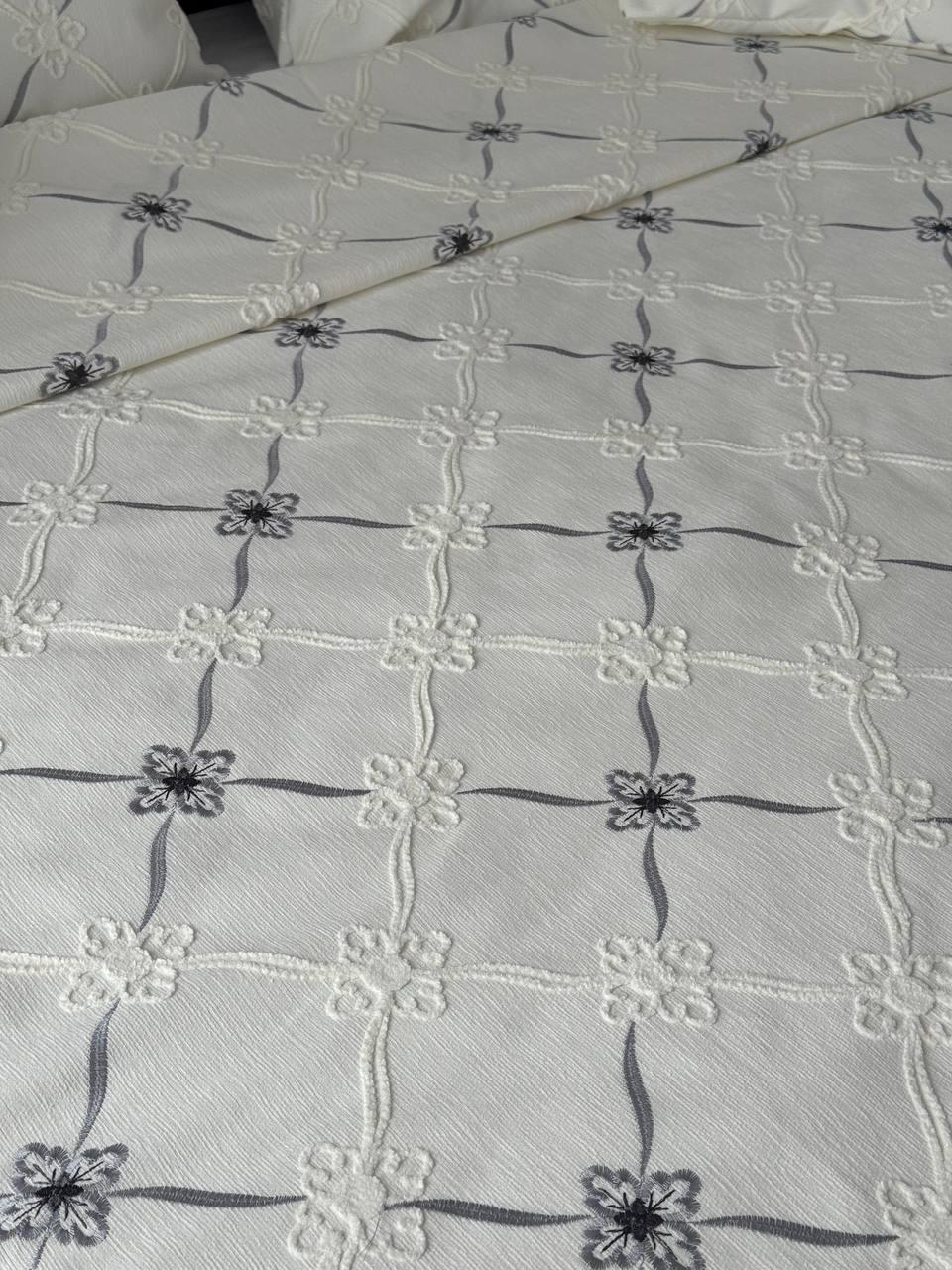 Покривало Бароко №2 бавовна 200х250 см Молочний (55677-2-200x250cm) - фото 2 Покривало Бароко №2 бавовна 200х250 см Молочний (55677-2-200x250cm) - фото 2