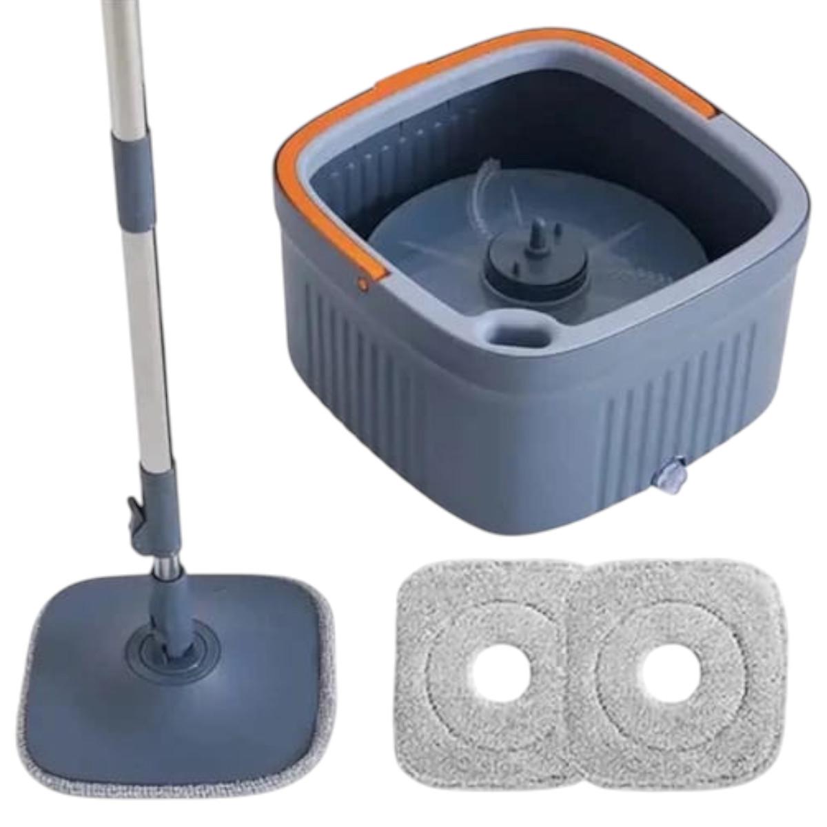 Швабра умная Clean Living с бесконтактным отжимом и ведром 6 л и 2 насадки