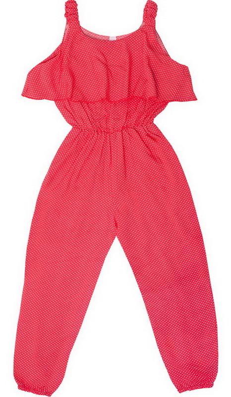Комбинезон детский хлопковый для девочки Gabbi Лето 98 см Красный (11572)