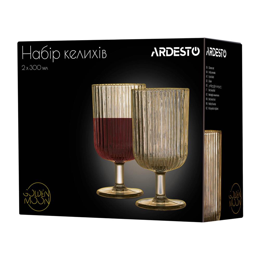 Набір келихів Ardesto AR2630GM Golden Moon 300 мл 2 шт. (123495) - фото 2