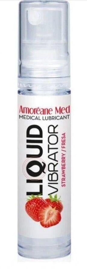 Лубрикант стимулирующий Amoreane Med Liquid vibrator-Strawberry жидкий вибратор 10 мл (2179332076)