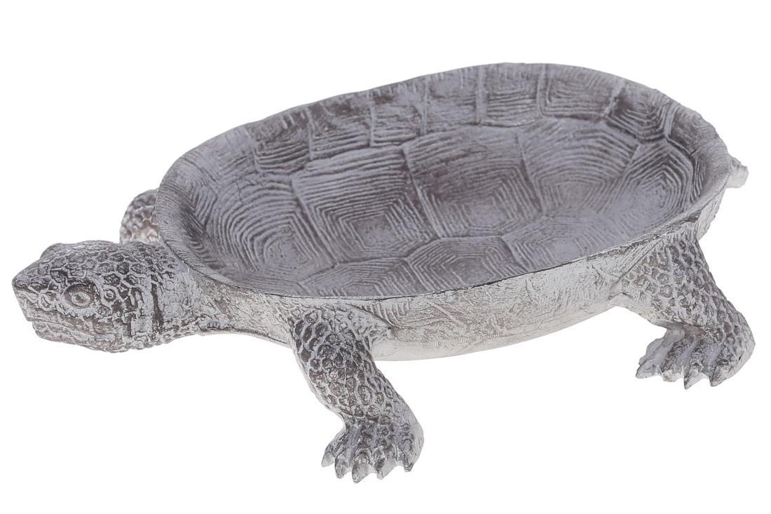 Блюдо декоративное Bonadi Черепаха 23 см Серебро (450-902)