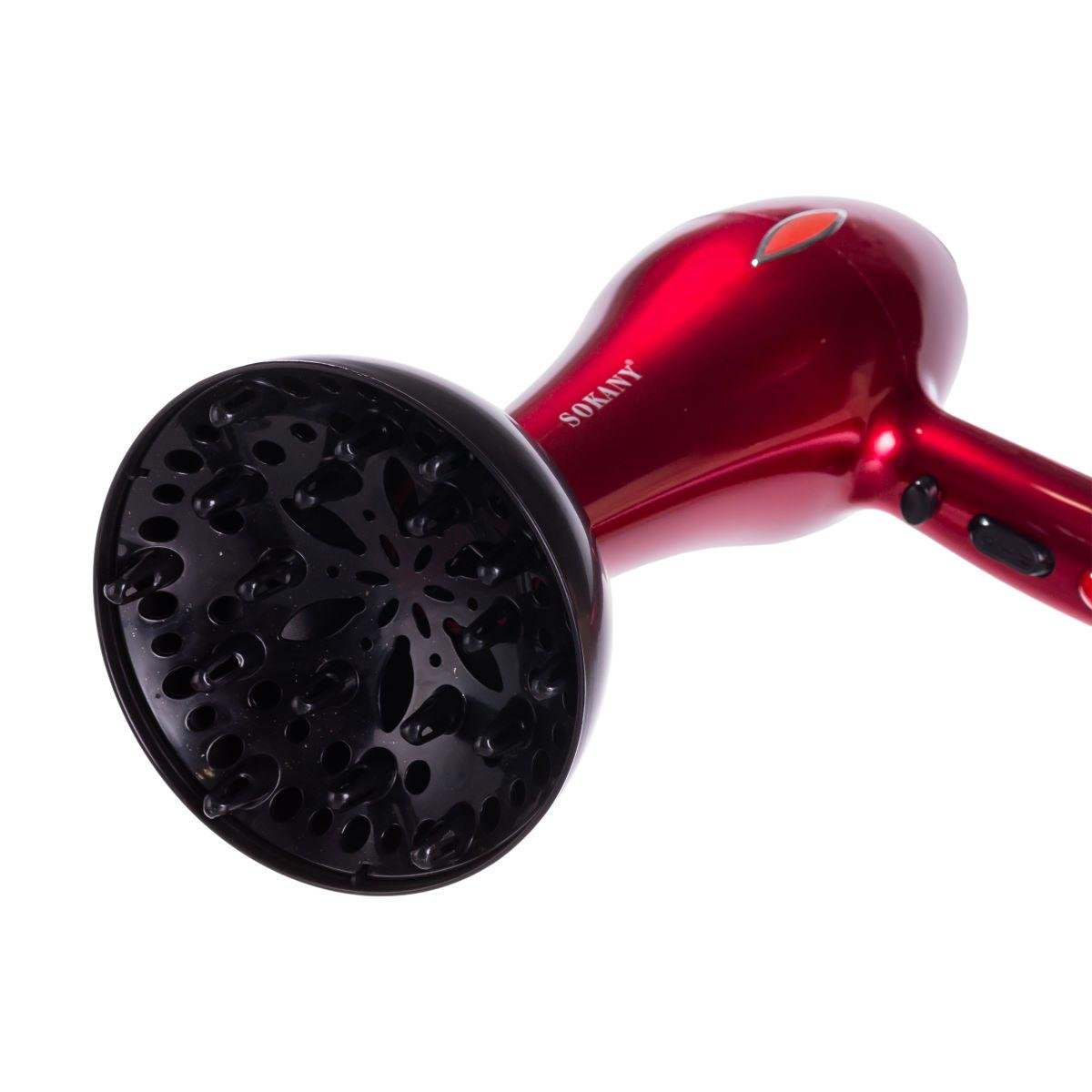 Фен для волосся Sokany SK-2215 з дифузором та концентратором 2600 Вт (7414) - фото 2