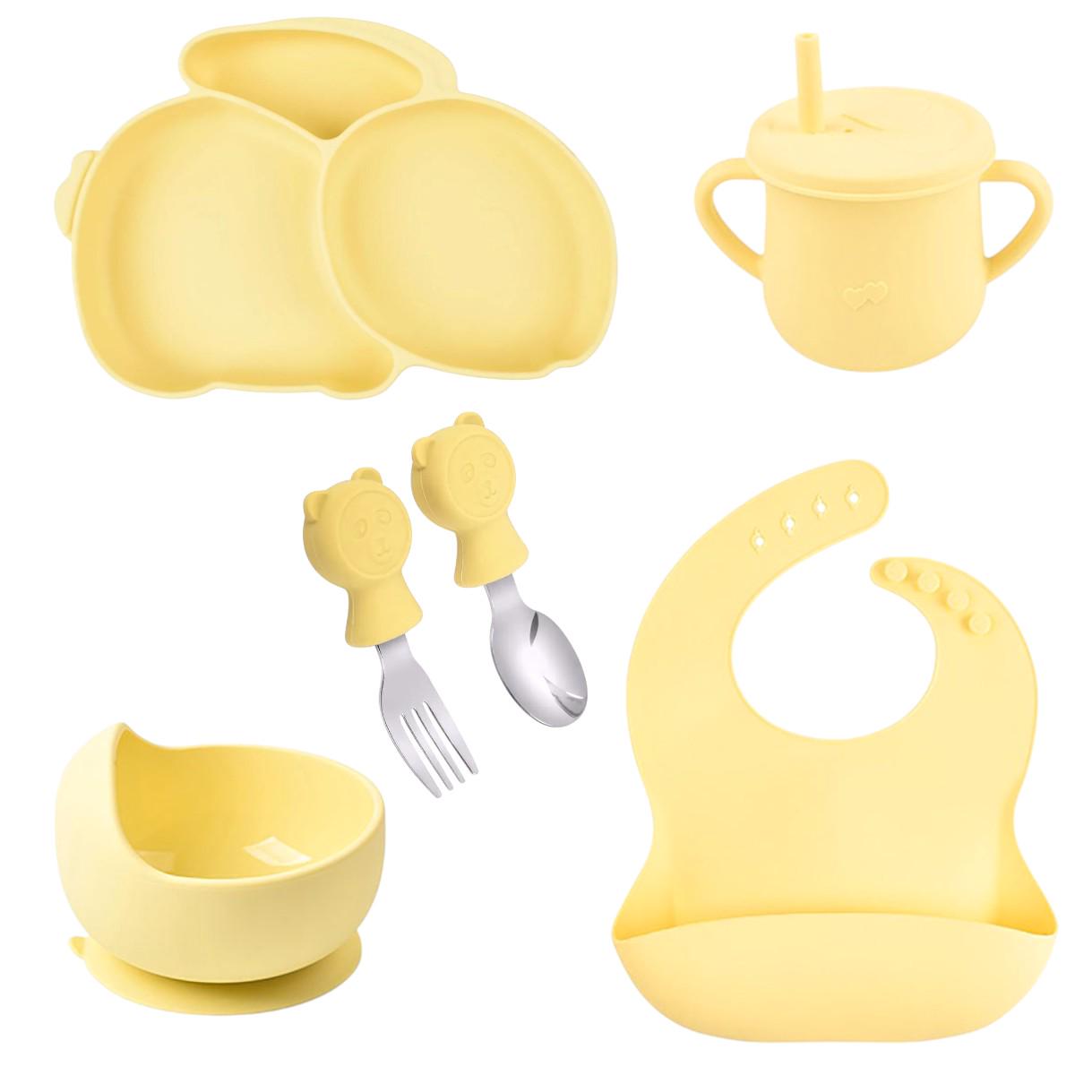 Набір посуду для годування Tableware Set Зайчик дитячий силіконовий 6 предметів (MA-4907) - фото 1 Набір посуду для годування Tableware Set Зайчик дитячий силіконовий 6 предметів (MA-4907) - фото 1