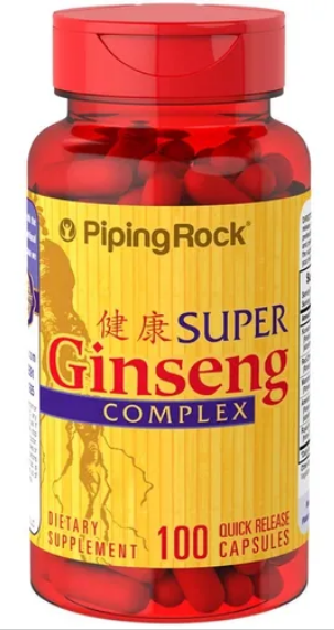 Комплекс для профилактики нервной системы Piping Rock Super Ginseng Complex Plus Royal Jelly 100 Caps