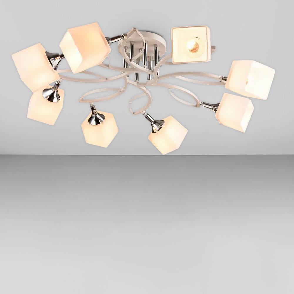 Люстра потолочная Light House SR-18526/8 WT/CH 740х240 мм Белый/Хром Люстра потолочная Light House SR-18526/8 WT/CH 740х240 мм Белый/Хром