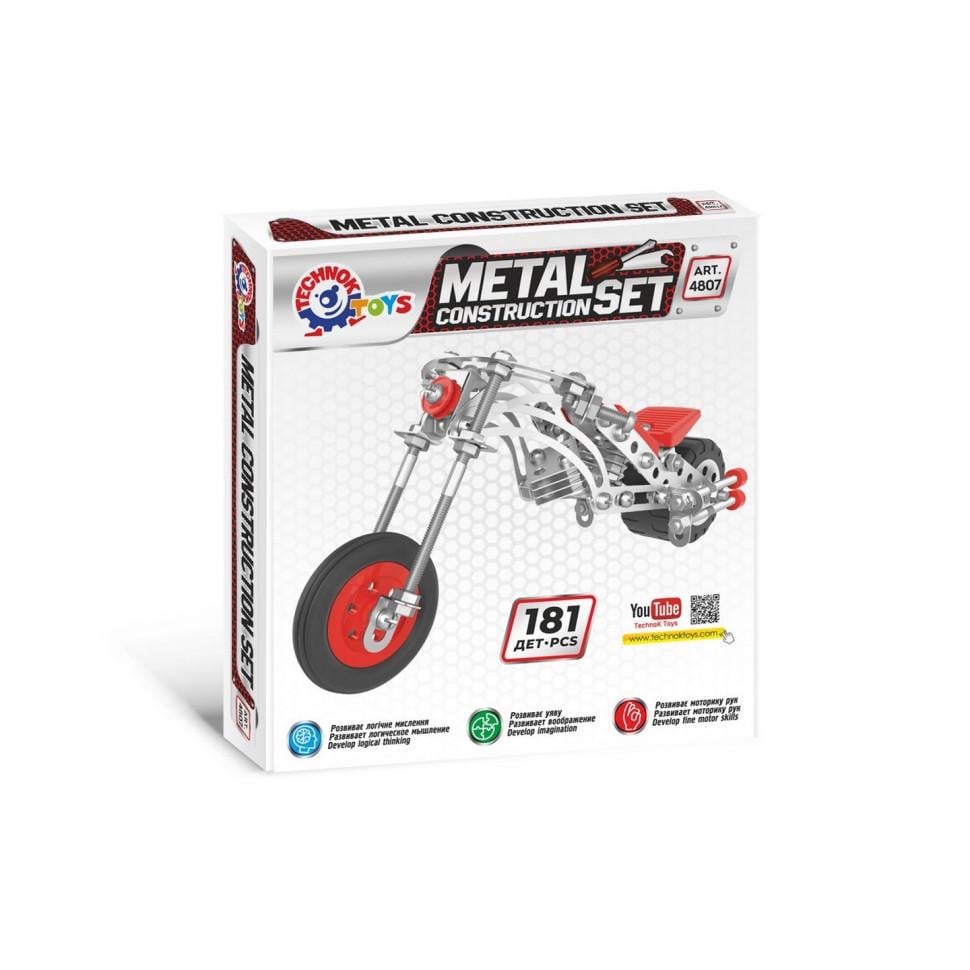 Конструктор дитячий металевий Мотоцикл ТехноК 4807TXK 181 дет. (RLT24840) Конструктор дитячий металевий Мотоцикл ТехноК 4807TXK 181 дет. (RLT24840)