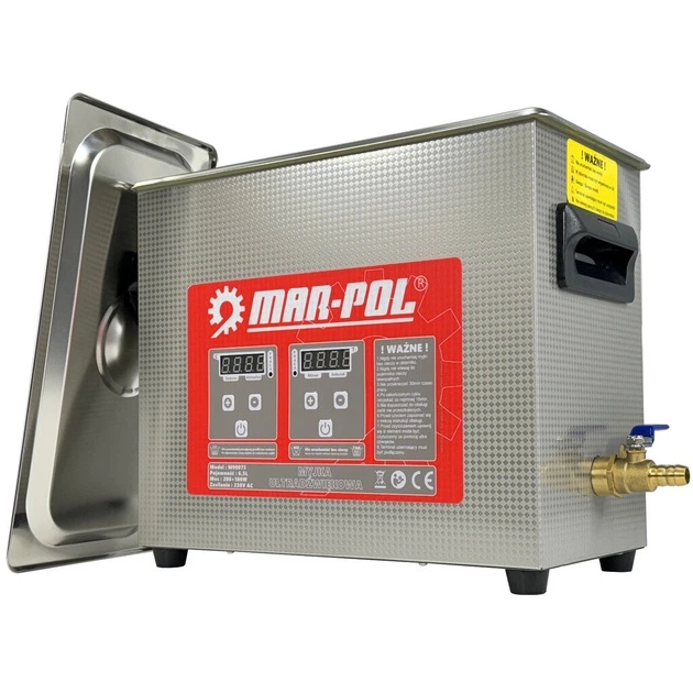 Ультразвуковая мойка Mar-Pol M90075 200 Вт ультразвуковой очиститель и дезинфектор 6,5 л (M90075)
