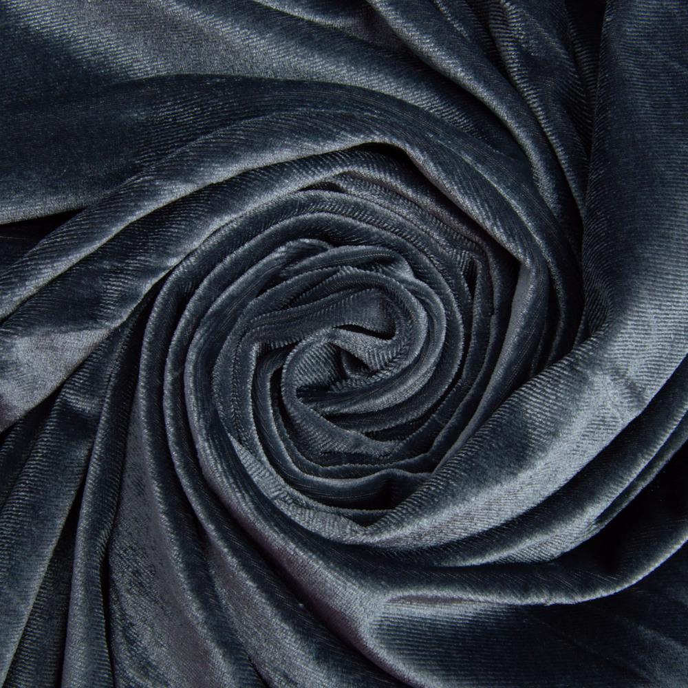 Ткань велюр V-10 140 см 284 гр/м2 Темно-серый (25900) - фото 1