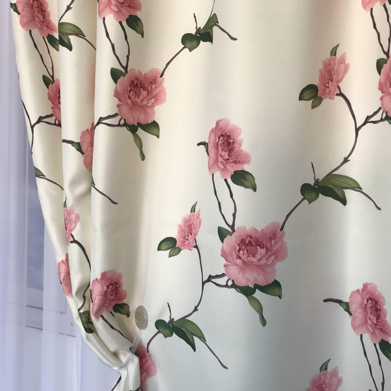 Готові штори з принтом Прованс ALBO 150x270 см 2 шт. Рожевий - фото 8 Готові штори з принтом Прованс ALBO 150x270 см 2 шт. Рожевий - фото 8