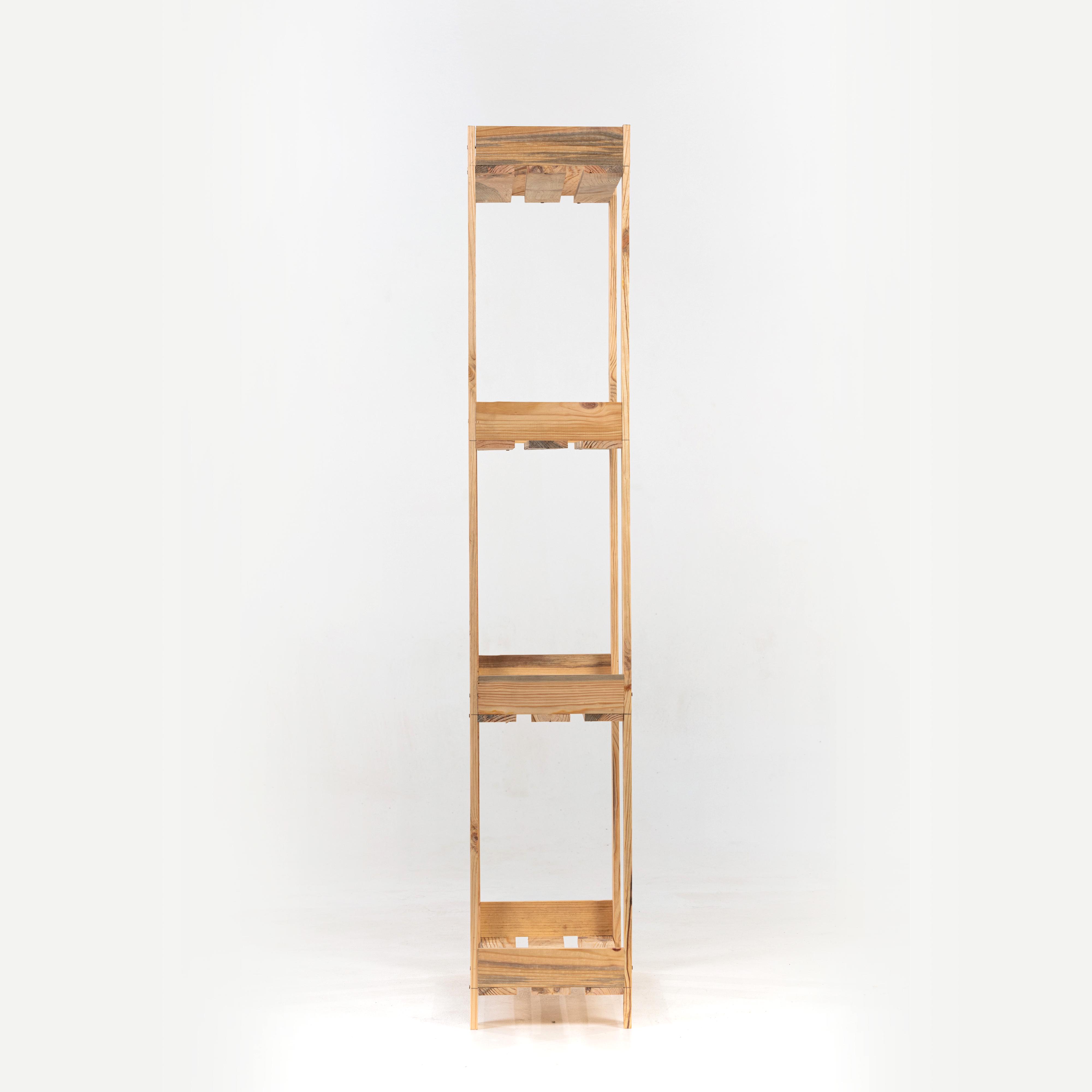 Стелаж дерев'яний на 4 полиці 155х66х27 см Сосна (9958594) - фото 4 Стелаж дерев'яний на 4 полиці 155х66х27 см Сосна (9958594) - фото 4