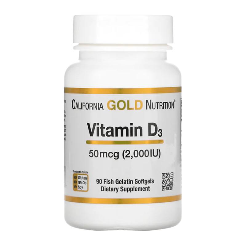 Витамин California Gold Nutrition Vitamin D3 50 мкг 2000 IU 90 капс. (20537-01)