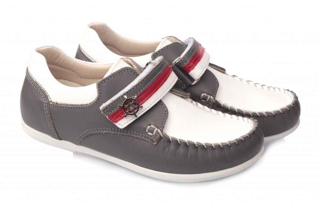 Мокасини Topitop для хлопчиків 213 р. 19 Сіро-білий