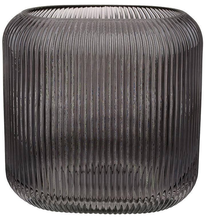 Ваза скляна Elisa прямокутна 20х12х20 см Димчастий