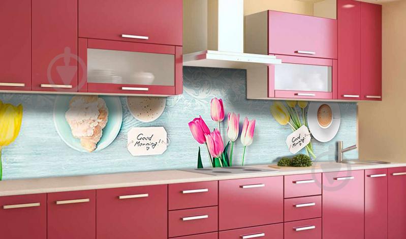 Наклейка виниловая кухонный фартук Zatarga "С добрым утром" 600х2500 мм (Z181388)