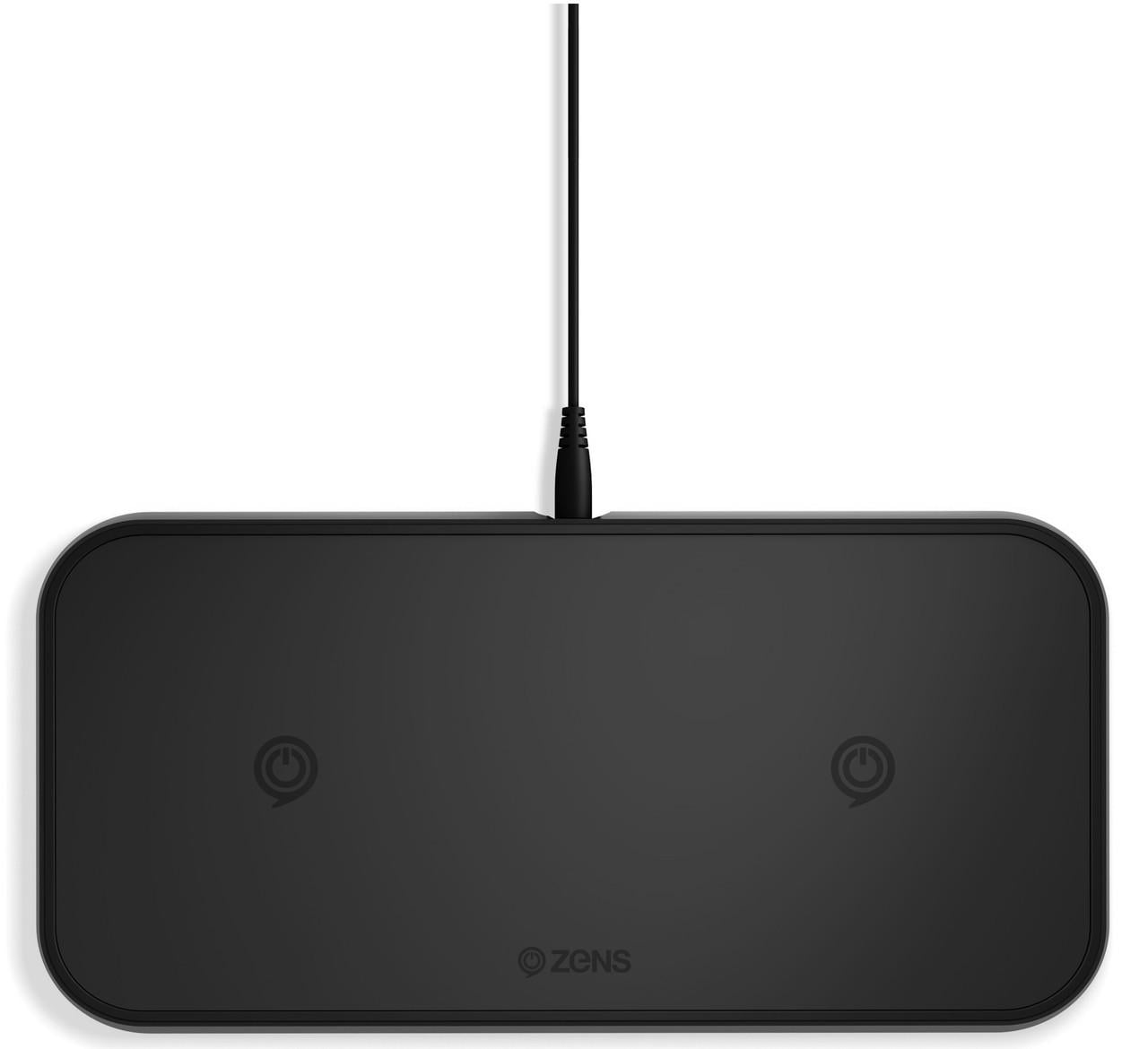 Бездротова зарядка Zens Dual Aluminium Wireless Charger 10W, Black (ZEDC04B/00)