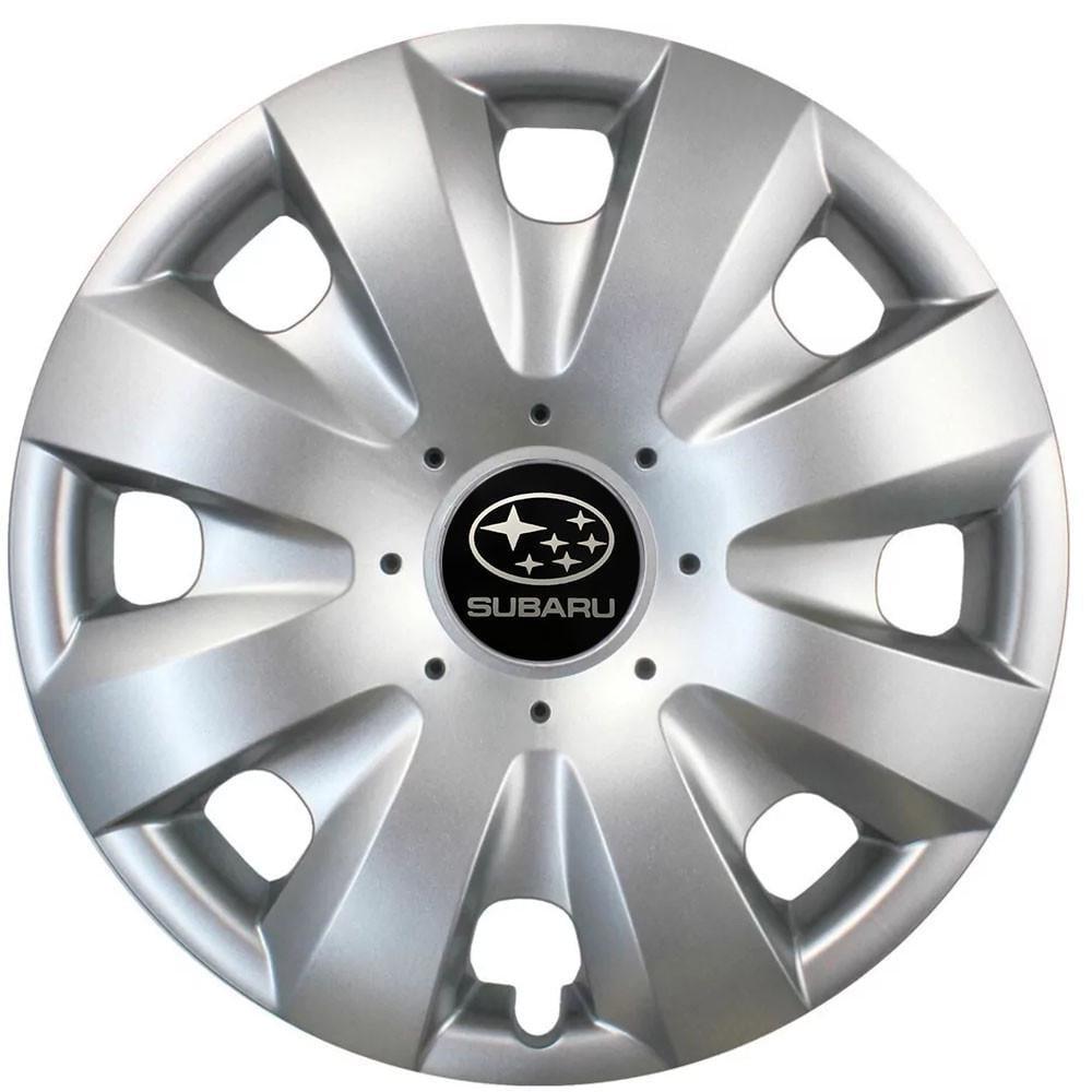 Колпаки SJS 321 с логотипом Subaru R15 4 шт. Серебристый (2654558367)
