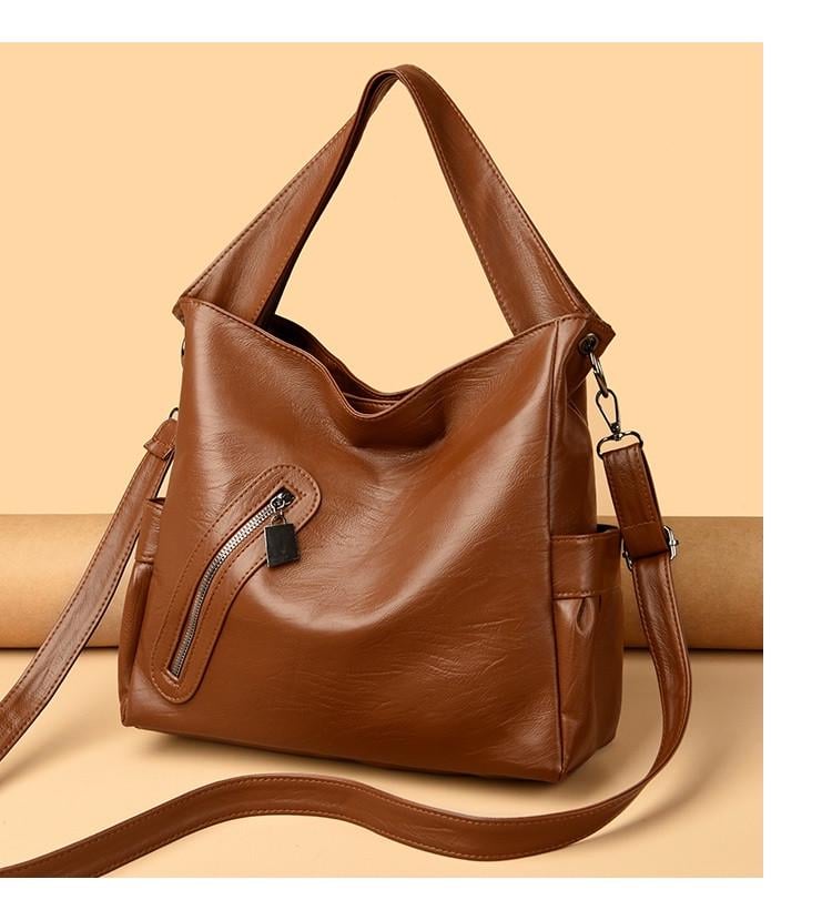 Жіноча сумка з короткою та довгою ручками Коричневий (25250299)