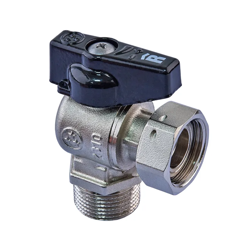 Кран шаровой угловой Roho R116-075B Н/Г 3/4"х3/4" ВЗ ручка бабочка Черный (RO0238)