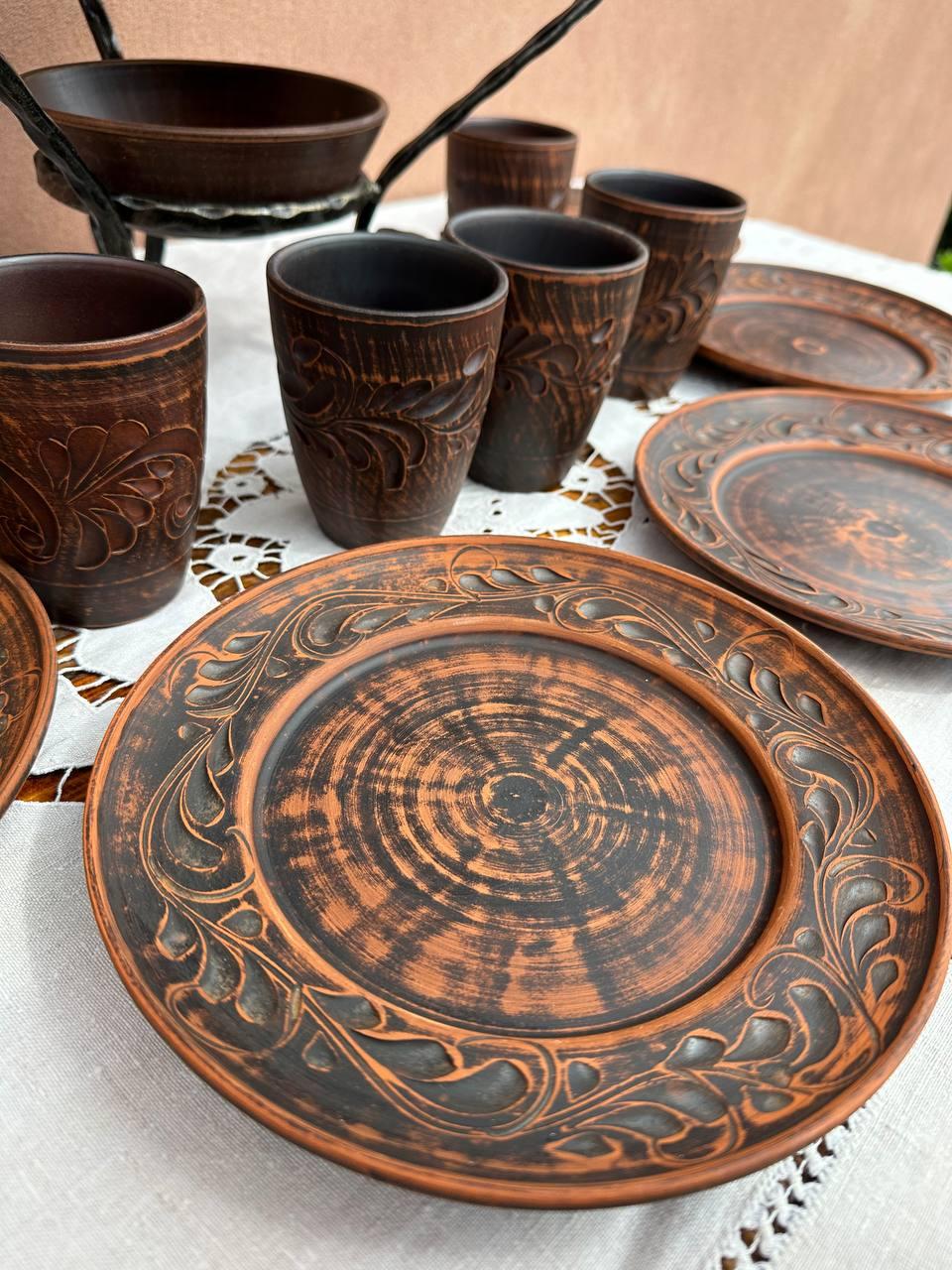 Набір посуду Слов'яночка з червоної глини (2607437248) - фото 5 Набір посуду Слов'яночка з червоної глини (2607437248) - фото 5