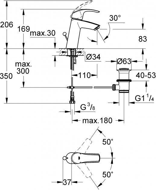 Комплект змішувачів Grohe Eurosmart (124458) - фото 5