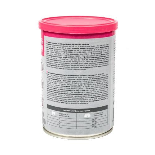 Корм влажный для взрослых кошек Pet Chef кусочки в желе с индейкой 415 г - фото 7