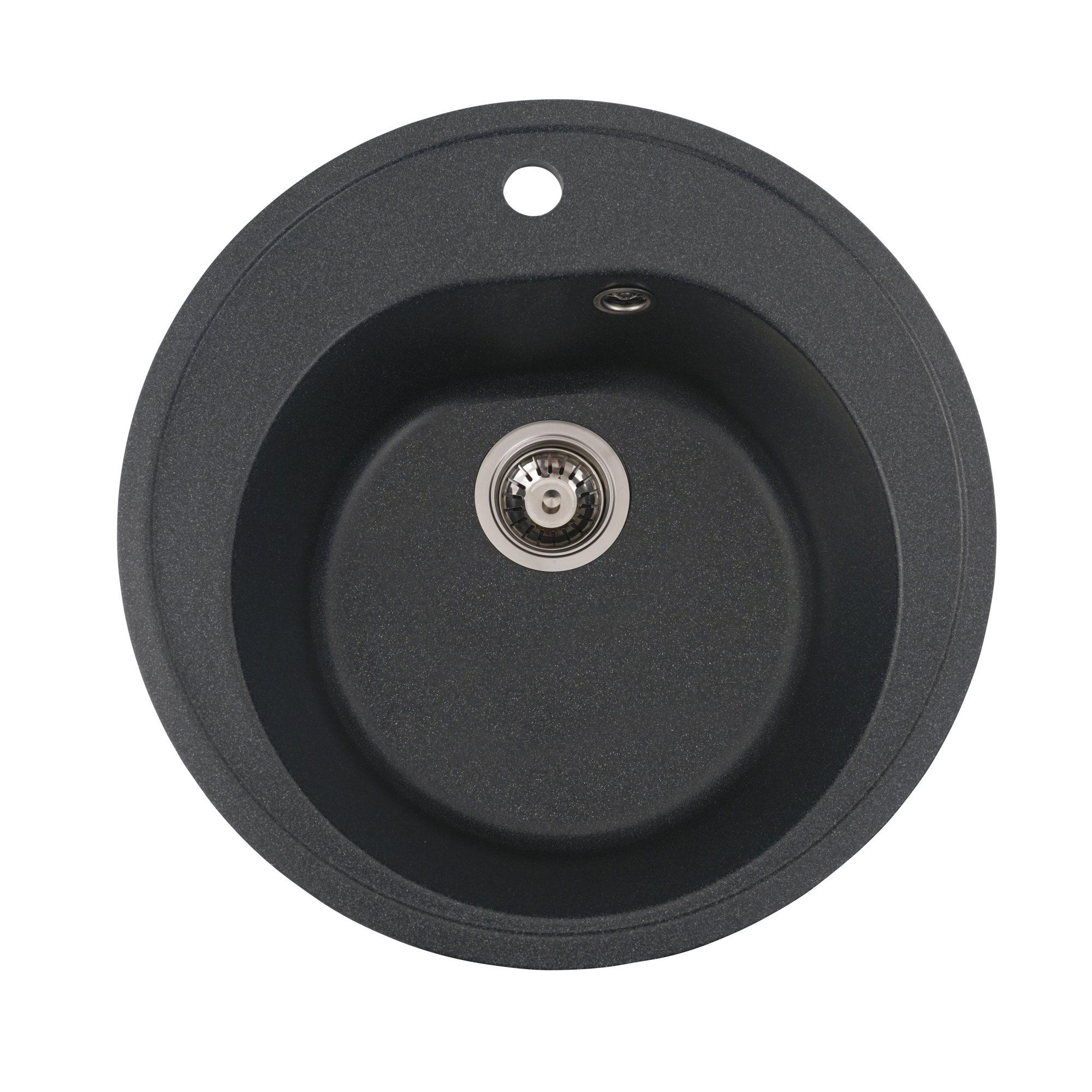 Мойка Valeso гранитная для кухни Platinum 510 матовая Антрацитовая