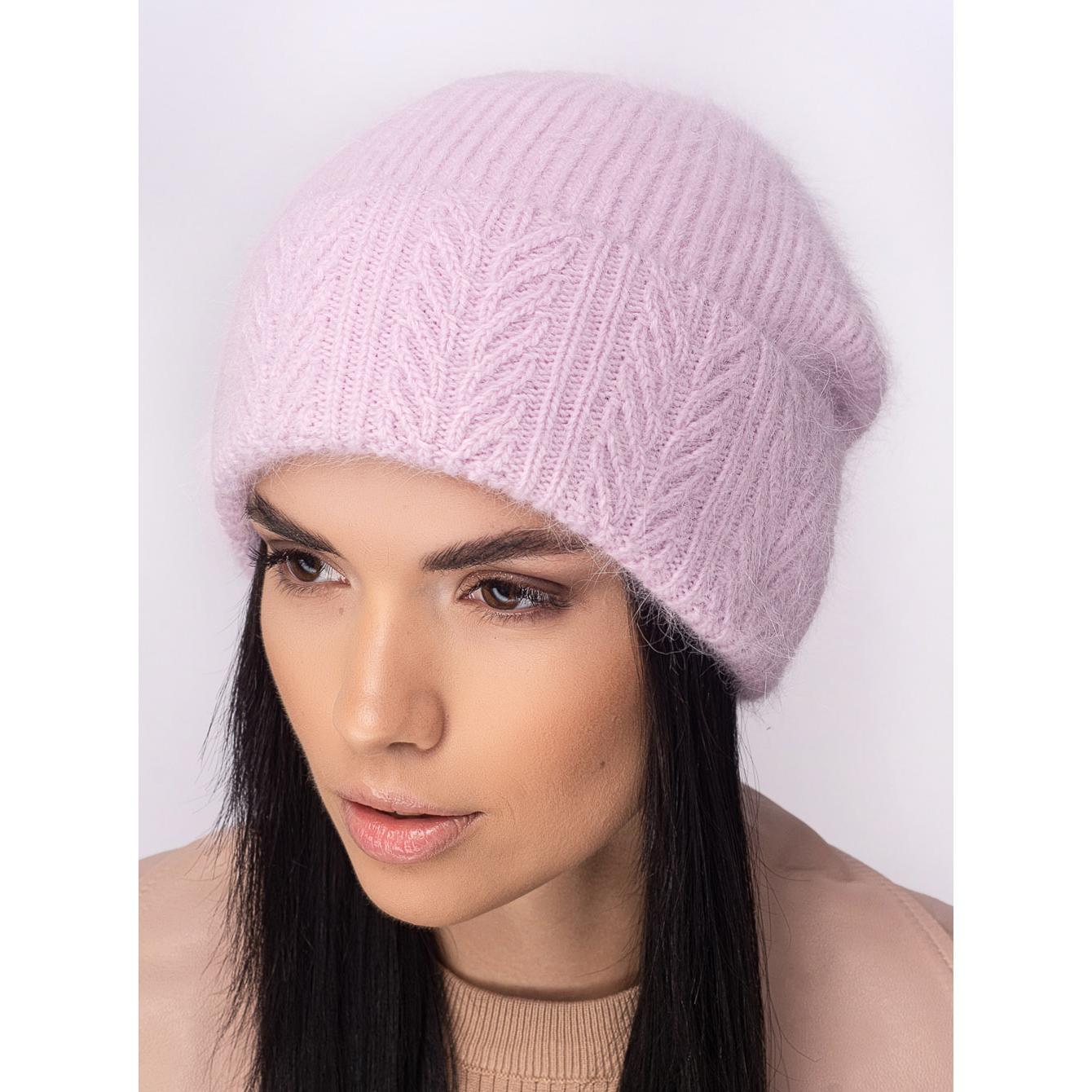 Шапка женская ангоровая Leks Кейси one size Лотос
