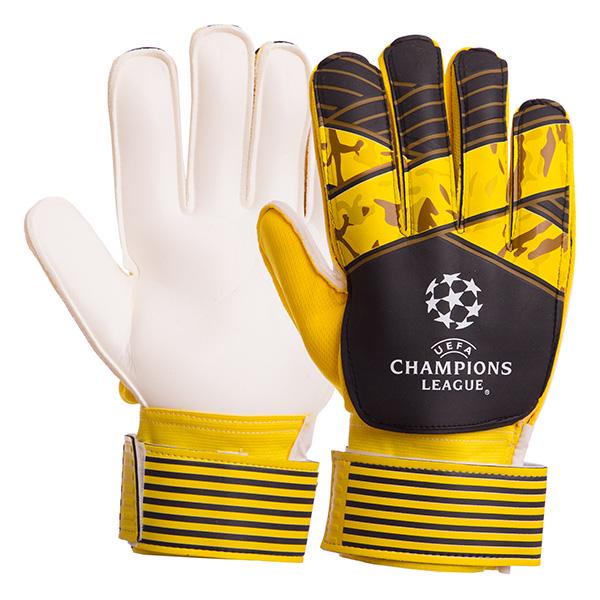 Вратарские перчатки FB-903 с защитными вставками р. 7 Желто-черный (57429063)