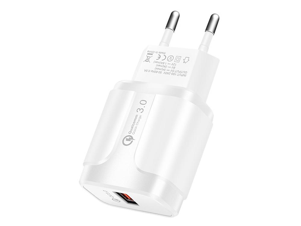 Швидка зарядка Quick Charge 3.0 5V 3А/9V 2A Білий QC-1