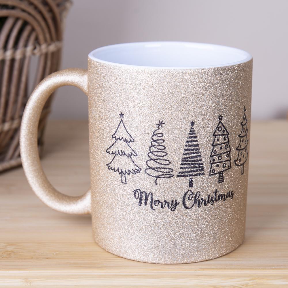 Чашка Merry Christmas глиттер (4503-1)