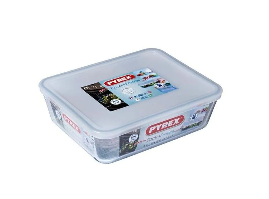 Форма скляна PYREX Cook&Freez з кришою 25х19х8 2,6 л (243P000/7646)