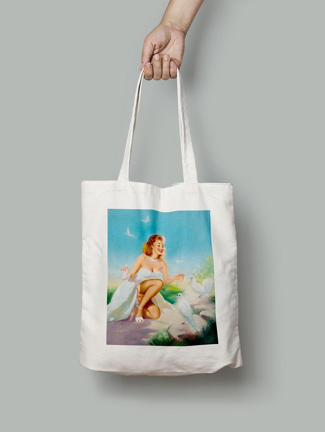 Эко-сумка Голубка Эдварда Рунчи шопер (pin_up010231_Bag)