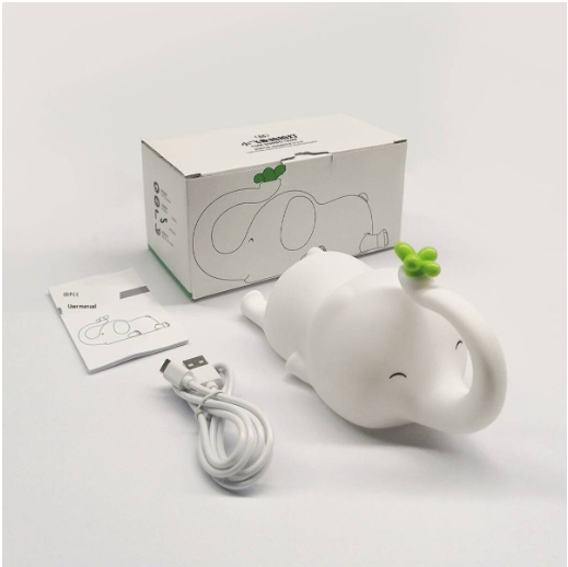 Нічник cвітлодіодний Valeso Слоник силіконовий бездротовий USB (D5) - фото 3 Нічник cвітлодіодний Valeso Слоник силіконовий бездротовий USB (D5) - фото 3