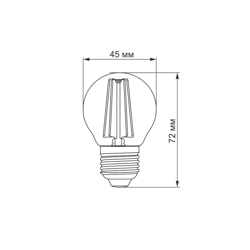 Світлодіодна лампа TITANUM Filament G45 4W E27 2200K Бронзовий (25526) - фото 3