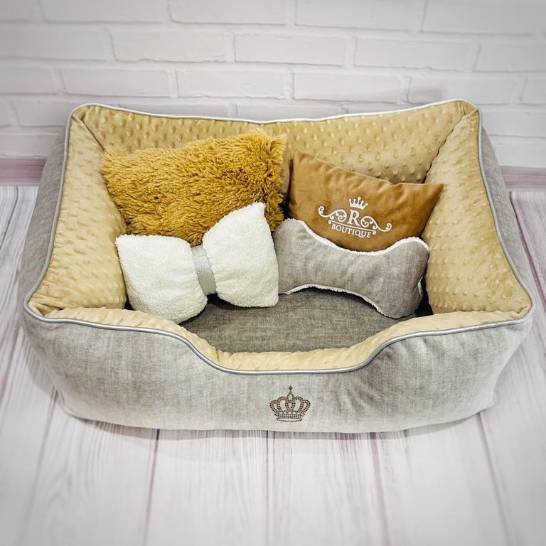 Лежанка для собак Amore mio Cane Брідж Boutique до 8 кг 70х50х23 см (DB-0073) - фото 4 Лежанка для собак Amore mio Cane Брідж Boutique до 8 кг 70х50х23 см (DB-0073) - фото 4