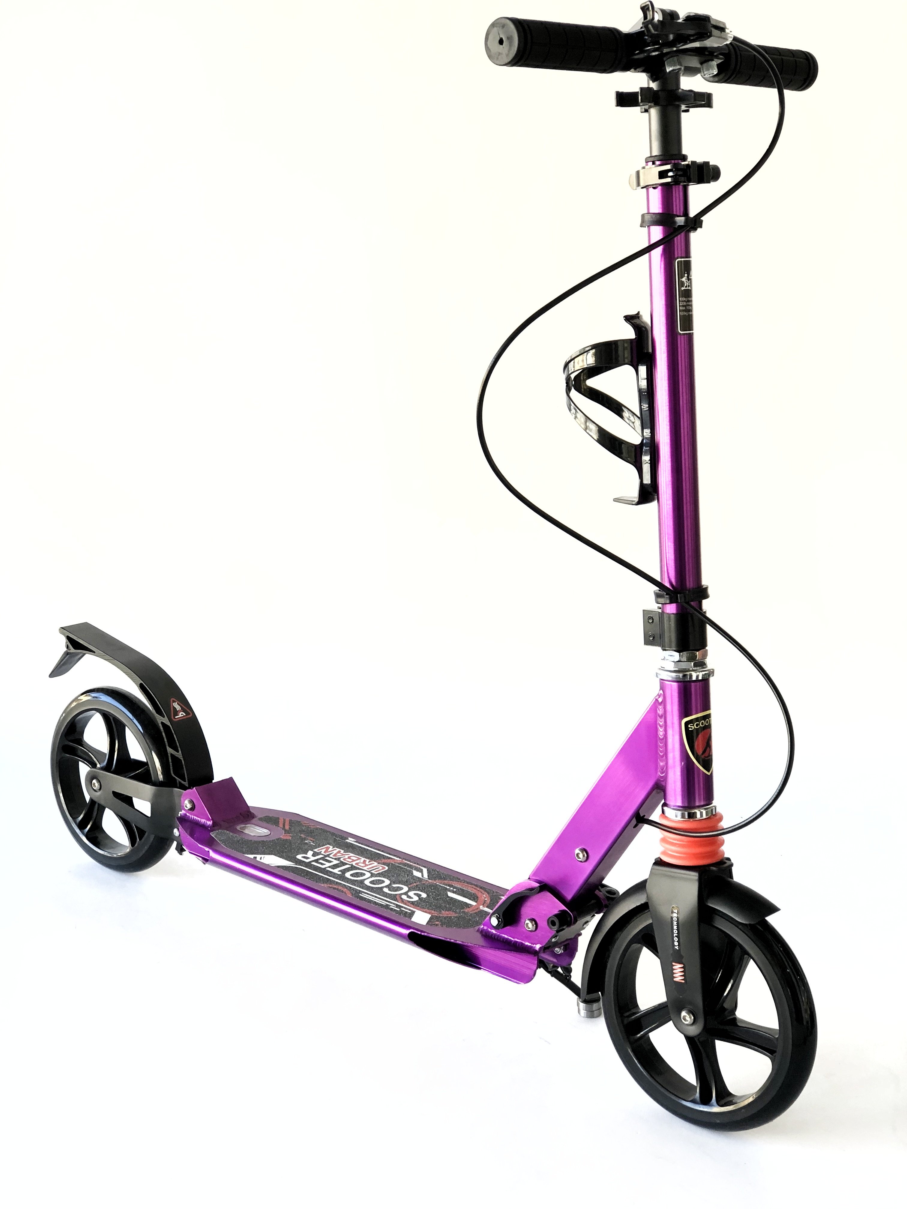 Самокат двухколесный ScooteX Scooter SpeedMax Pearl USA с ручным тормозом малиновый