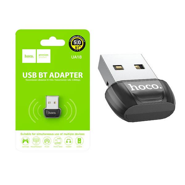 Адаптер для компьютера и ноутбука Hoco UA18 Bluetooth 5.0 10m 3.0 Mbps USB Черный - фото 2