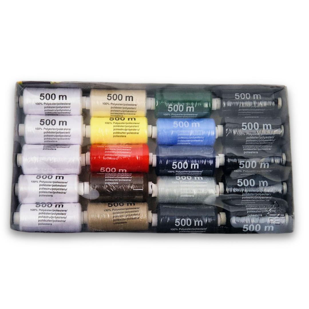 Набор ниток для шитья Crelando 20 шт. х 500 м (P1-00246) - фото 2 Набор ниток для шитья Crelando 20 шт. х 500 м (P1-00246) - фото 2