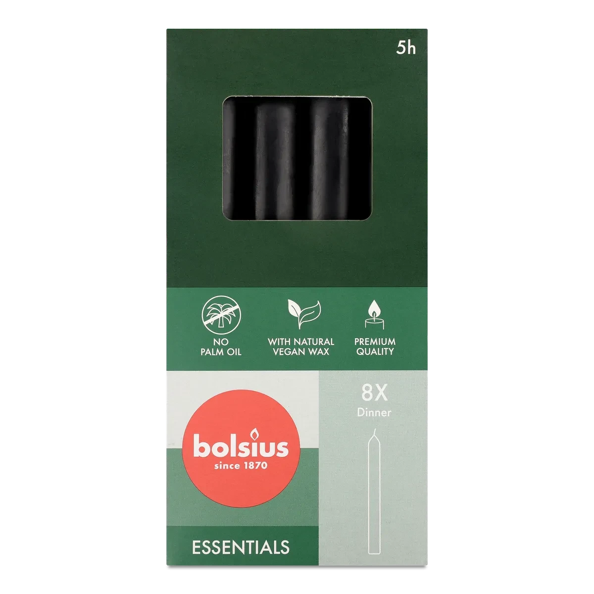 Свеча столовая Bolsius 170/20мм 8шт. Черный (2979583316) Свеча столовая Bolsius 170/20мм 8шт. Черный (2979583316)