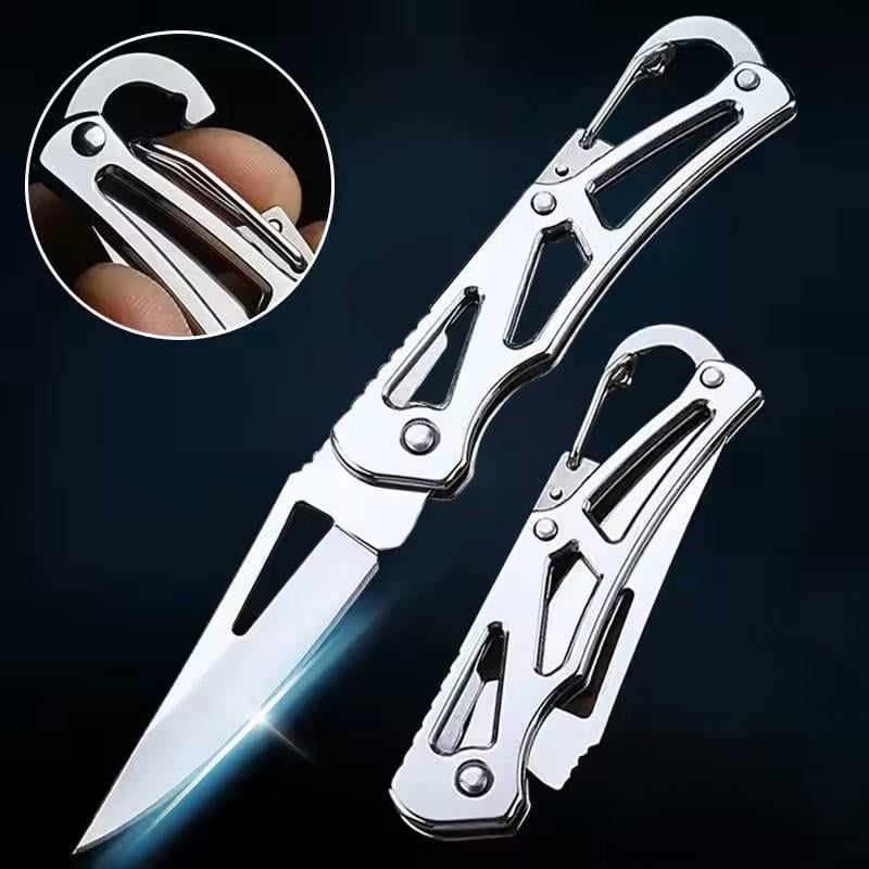 Нож складной с карабином для ключей KnifeKeyRing Серебристый (2734) - фото 3 Нож складной с карабином для ключей KnifeKeyRing Серебристый (2734) - фото 3