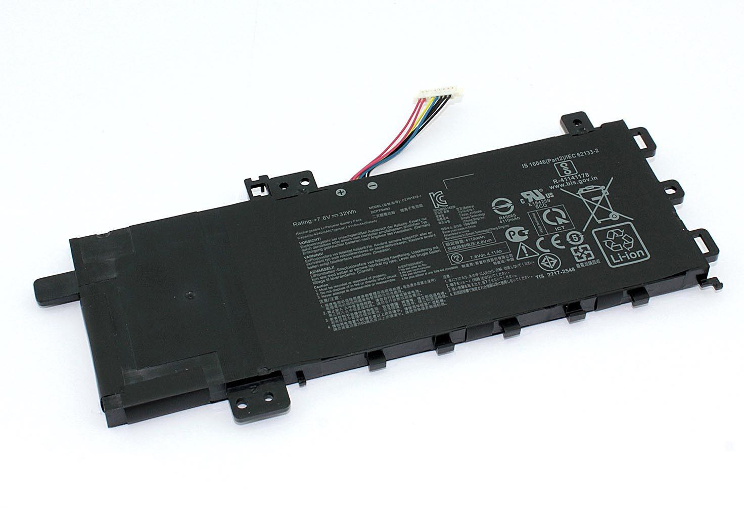 Акумулятор для ноутбука Asus C21N1818 VivoBook S412UA 7,6 V 4240 mAh
