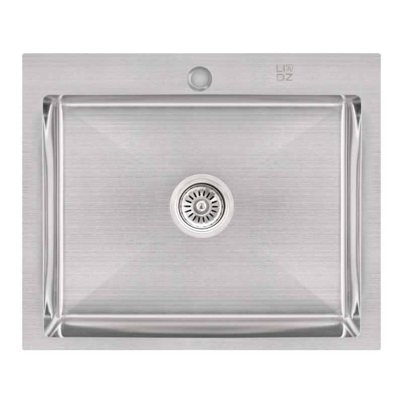 Набор 2 в 1 Lidz кухонная мойка H6050 3.0/1.0 мм Brush + дозатор для моющего средства