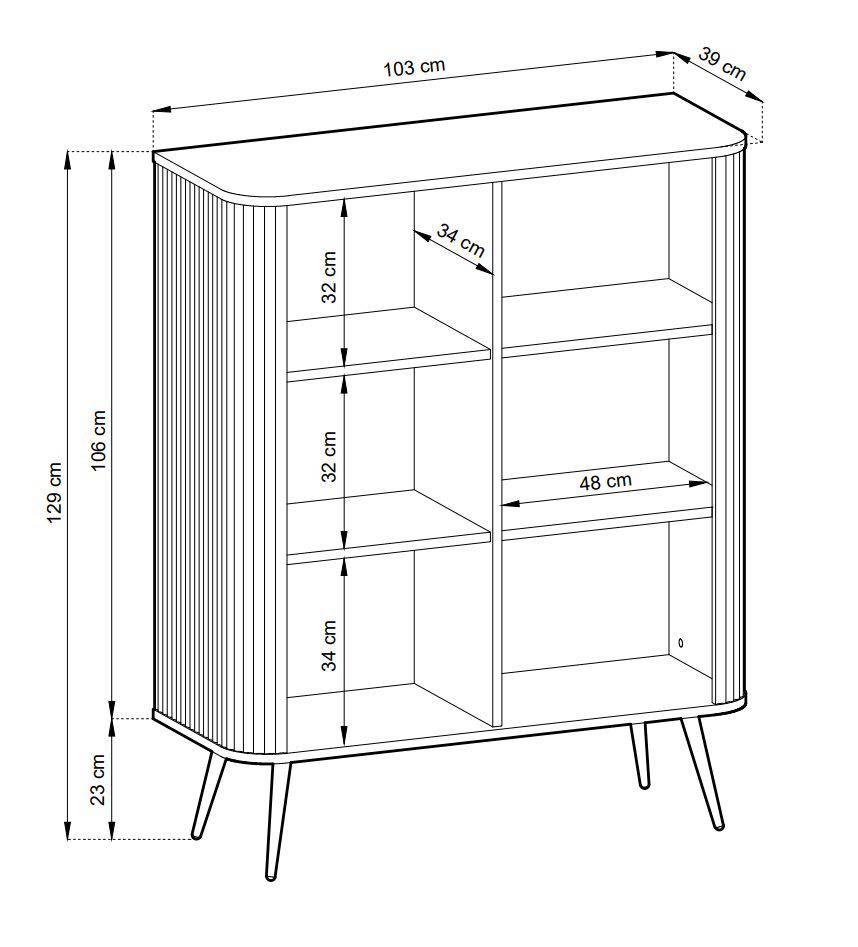 Комод Perfect Home Zova K103 2-дверный с черными ножками Кашемир (PFH-091283) - фото 3