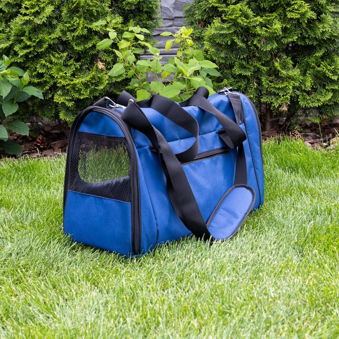 Сумка переноска для собак и кошек маленьких пород Faina Torba Синий (ZO-0001) - фото 5