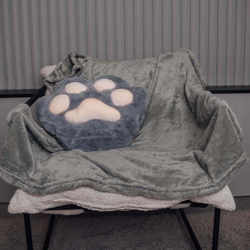 Плед детский Лапка 140х110 см Серый (88286) Плед детский Лапка 140х110 см Серый (88286)