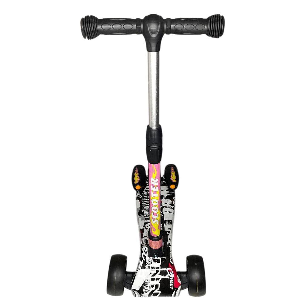 Самокат Voltronic Графіті з музикою та димом і світлом до 50 кг Білий (НКП) - фото 4