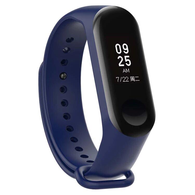 Силиконовый ремешок MRK для фитнес браслета Xiaomi Mi Band 4/3 Тёмно-синий (mrk21042045)